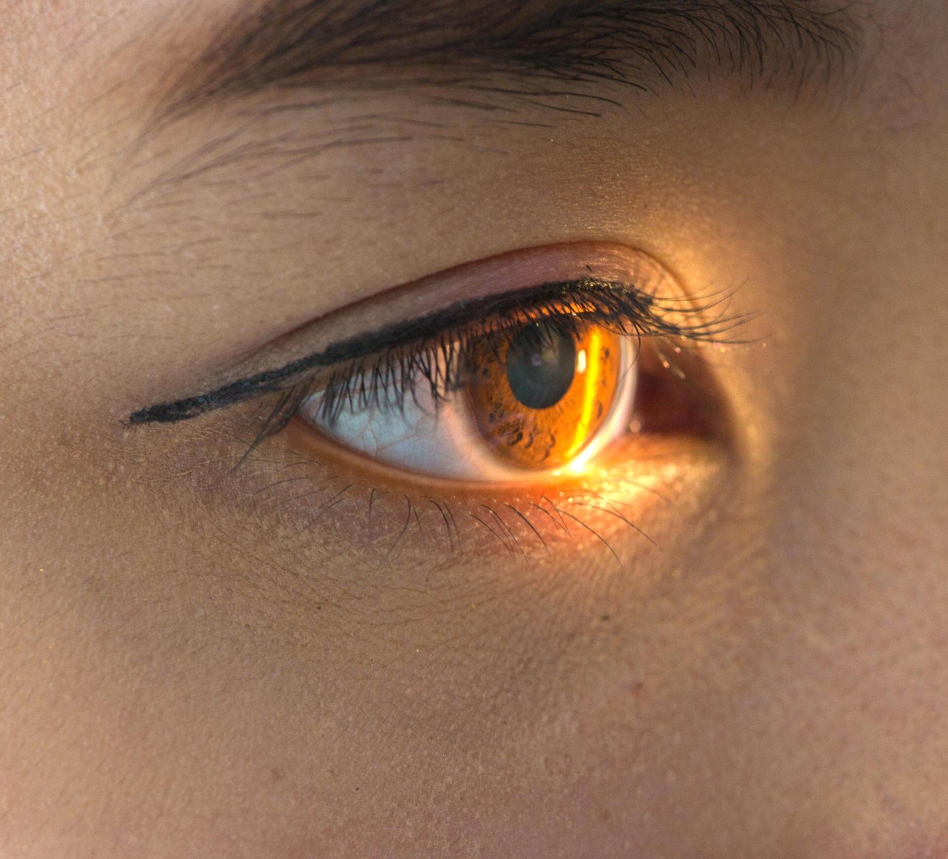 Closeup of an eye being scanned